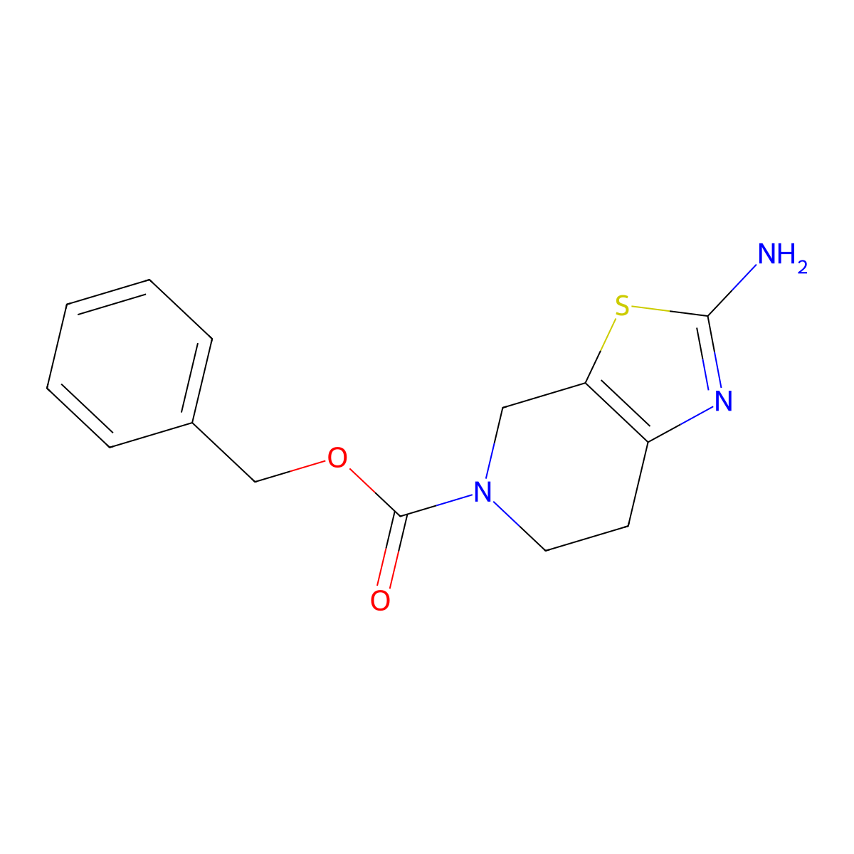 2-Amino-5-Cbz-4,5,6,7-tetrahydrothiazolo[5,4-c]pyridine molecular structure, CAS 1141669-69-3