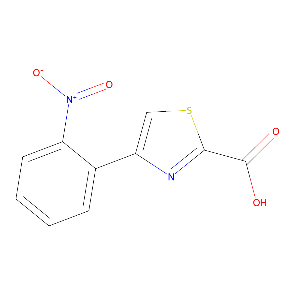 4-(2-Nitrophenyl)thiazole-2-carboxylic acid molecular structure, CAS 1141669-77-3