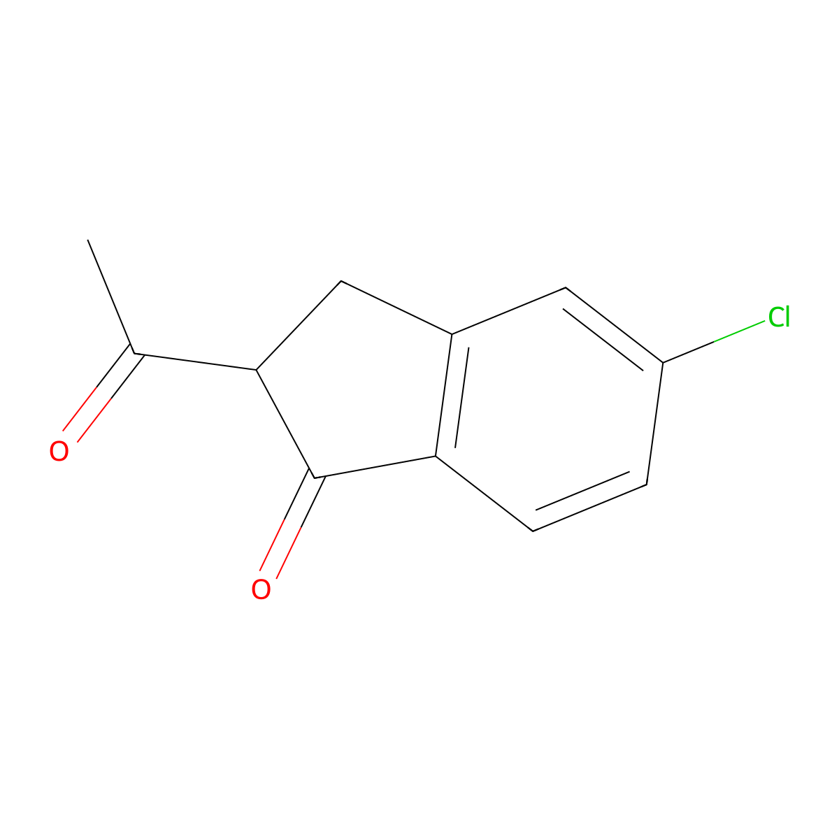2-acetyl-5-chloro-2,3-dihydro-1H-inden-1-one molecular structure, CAS 1141699-88-8
