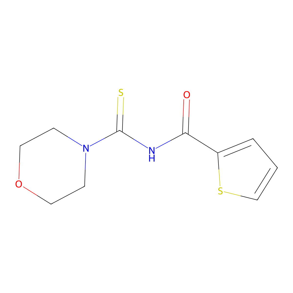 N-(4-morpholinylcarbothioyl)-2-thiophenecarboxamide molecular structure, CAS 114171-19-6