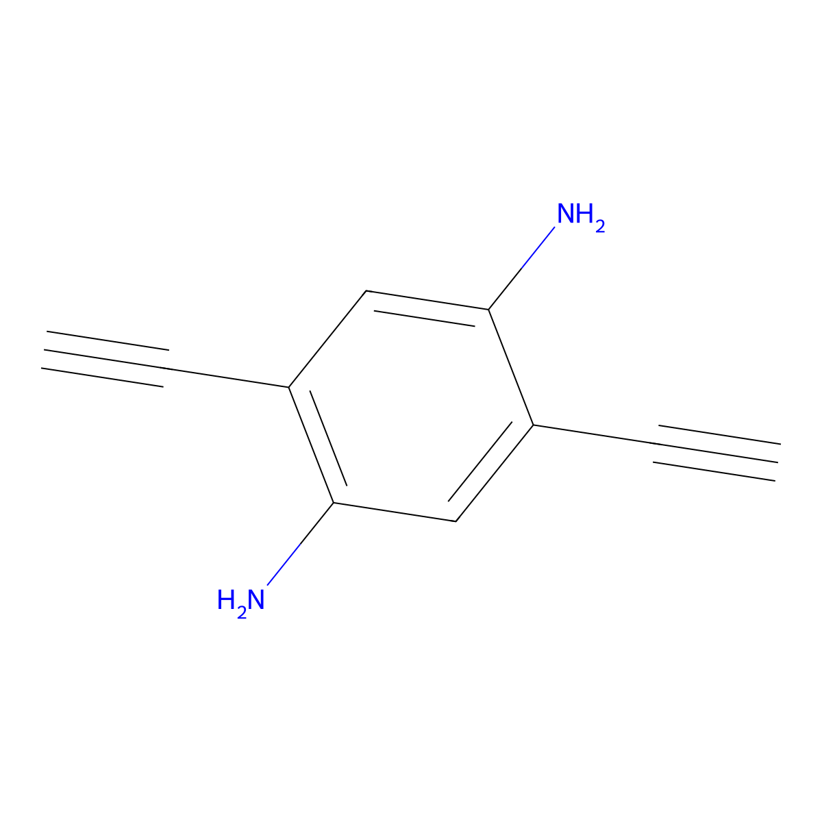 2,5-Diethynylbenzene-1,4-diamine molecular structure, CAS 1141727-54-9