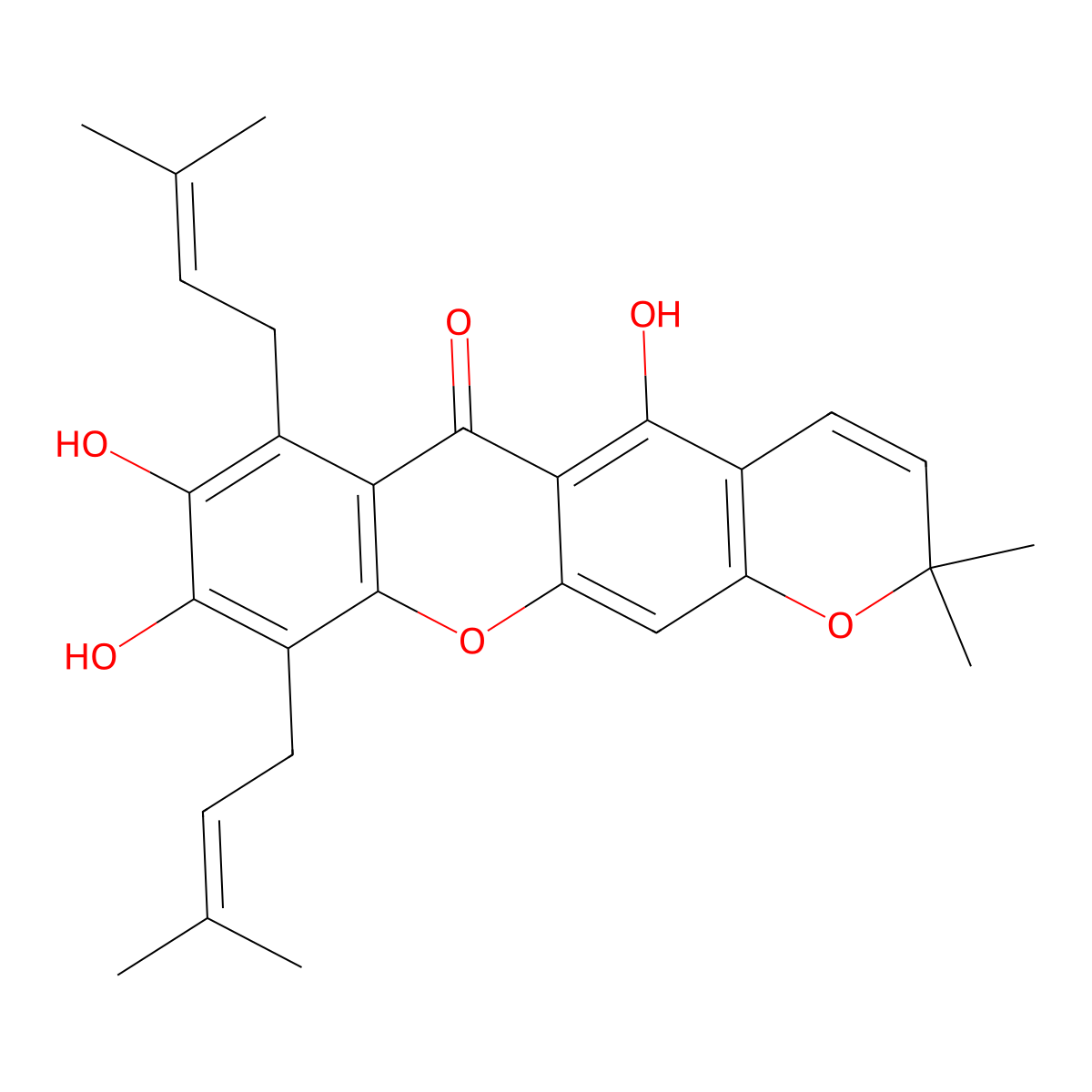 Butyraxanthone B molecular structure, CAS 1141754-81-5