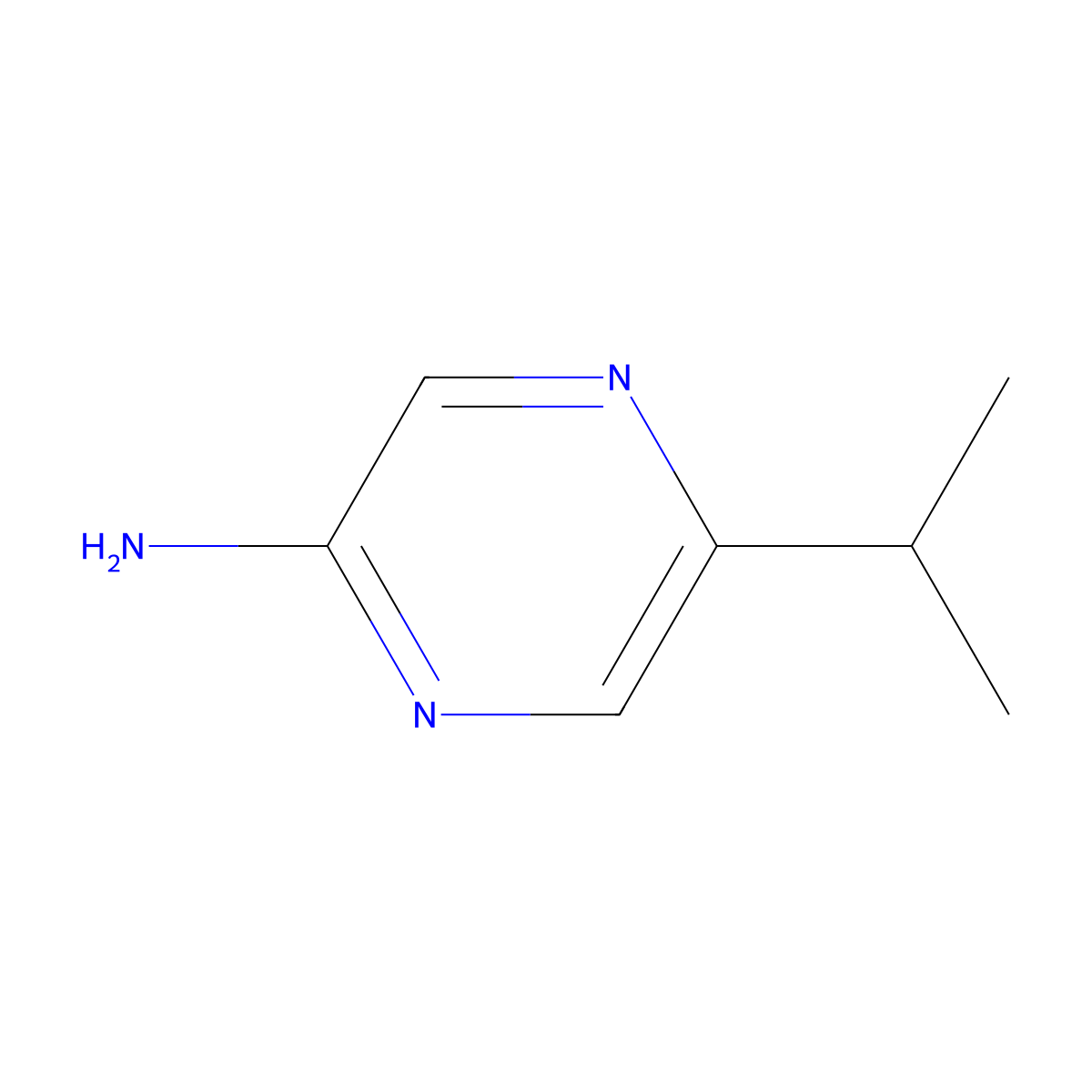 5-(Propan-2-yl)pyrazin-2-amine molecular structure, CAS 114176-64-6