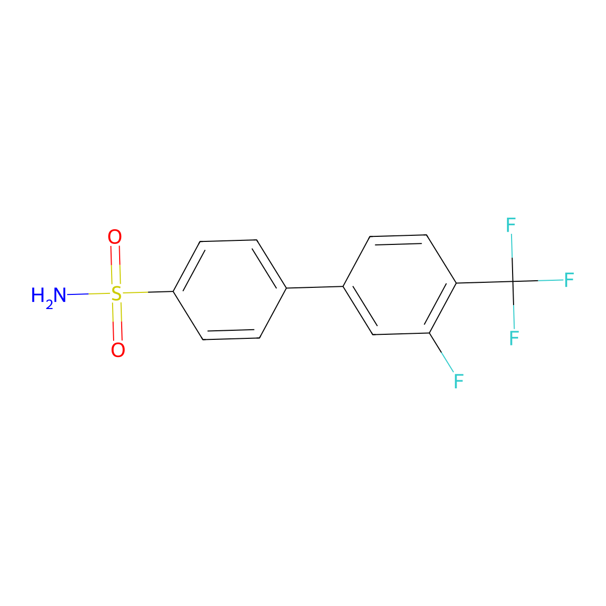 3'-Fluoro-4'-(trifluoromethyl)biphenyl-4-sulfonamide molecular structure, CAS 1141768-04-8