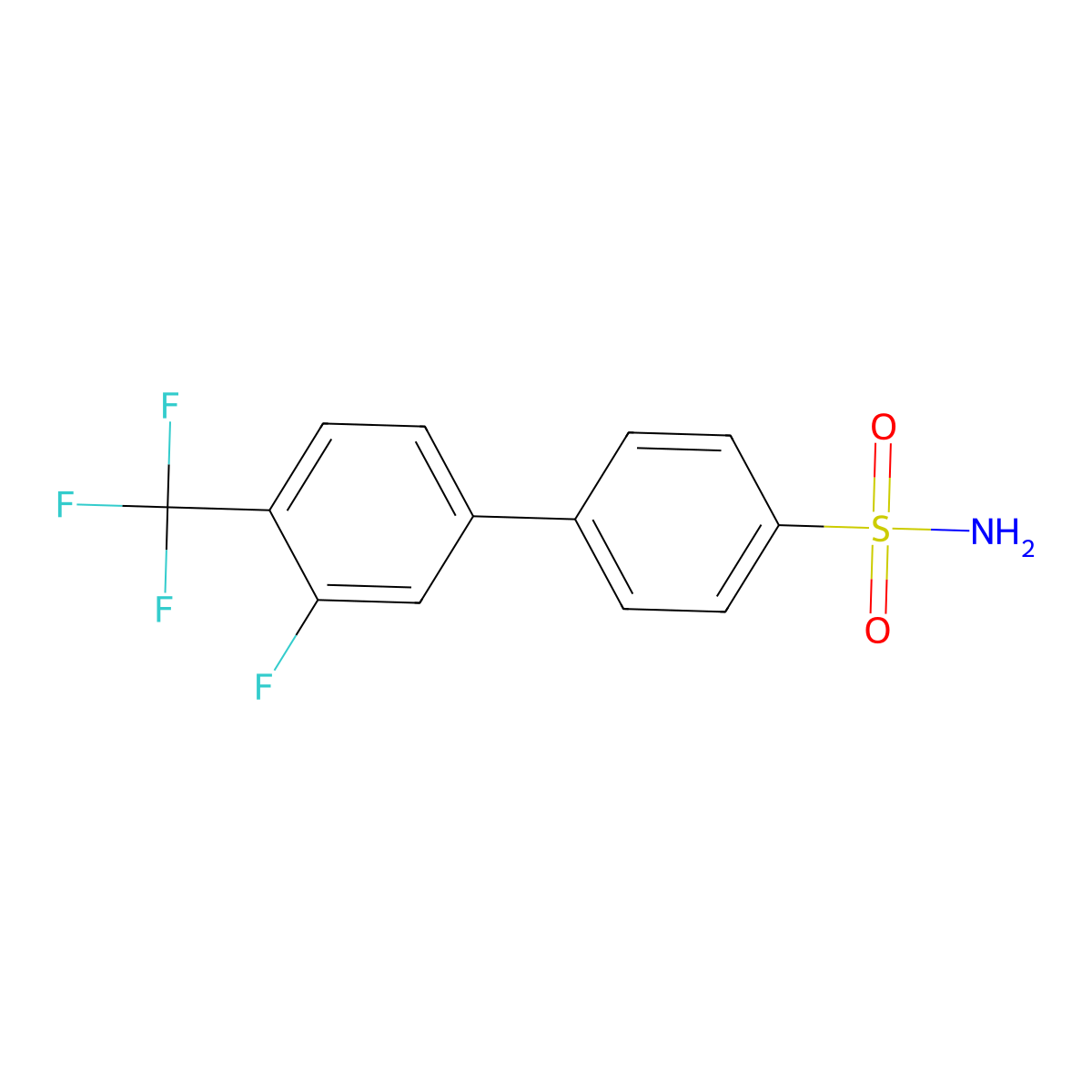 3'-Fluoro-4'-(trifluoromethyl)biphenyl-4-sulfonamide molecular structure, CAS 1141768-04-8