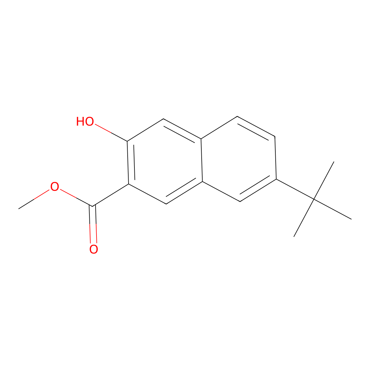 Methyl 7-(tert-butyl)-3-hydroxy-2-naphthoate molecular structure, CAS 114177-03-6