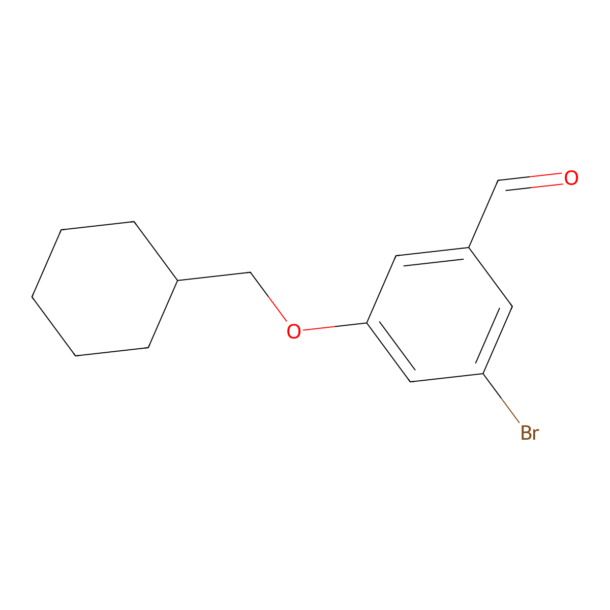 3-Bromo-5-(cyclohexylmethoxy)benzaldehyde molecular structure, CAS 1141781-96-5