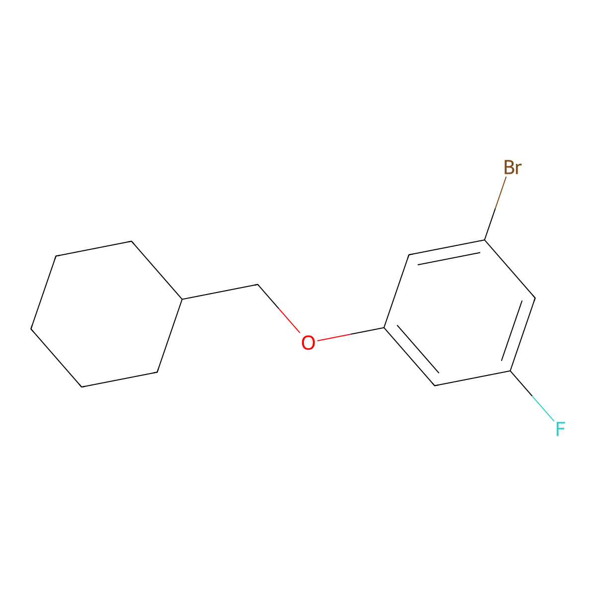 1-Bromo-3-(cyclohexylmethoxy)-5-fluorobenzene molecular structure, CAS 1141782-49-1
