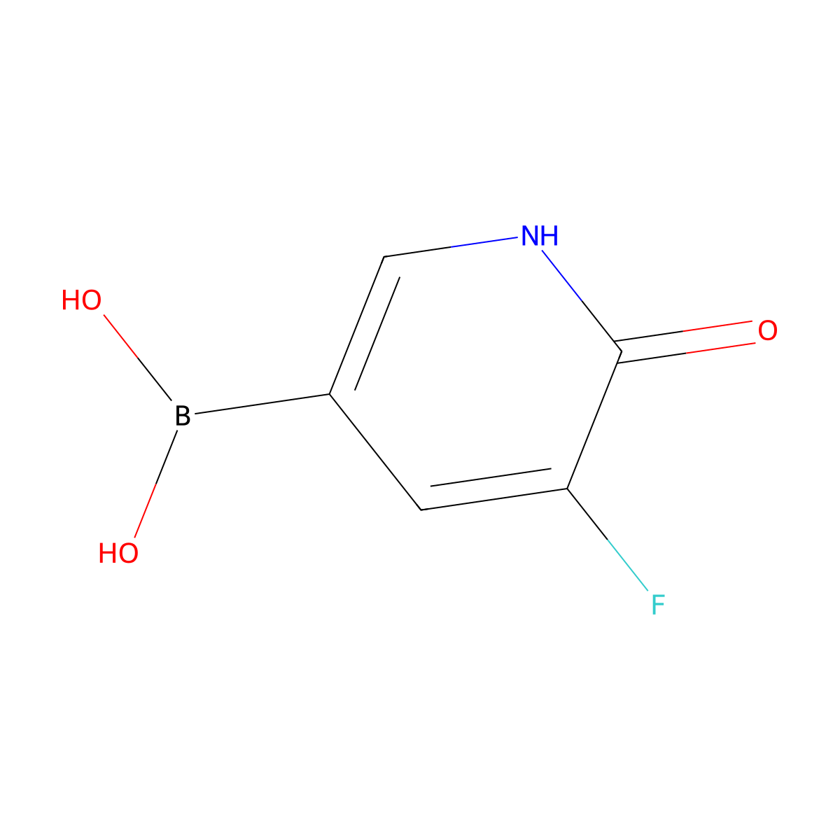 (5-Fluoro-6-oxo-1,6-dihydropyridin-3-yl)boronic acid molecular structure, CAS 1141886-36-3