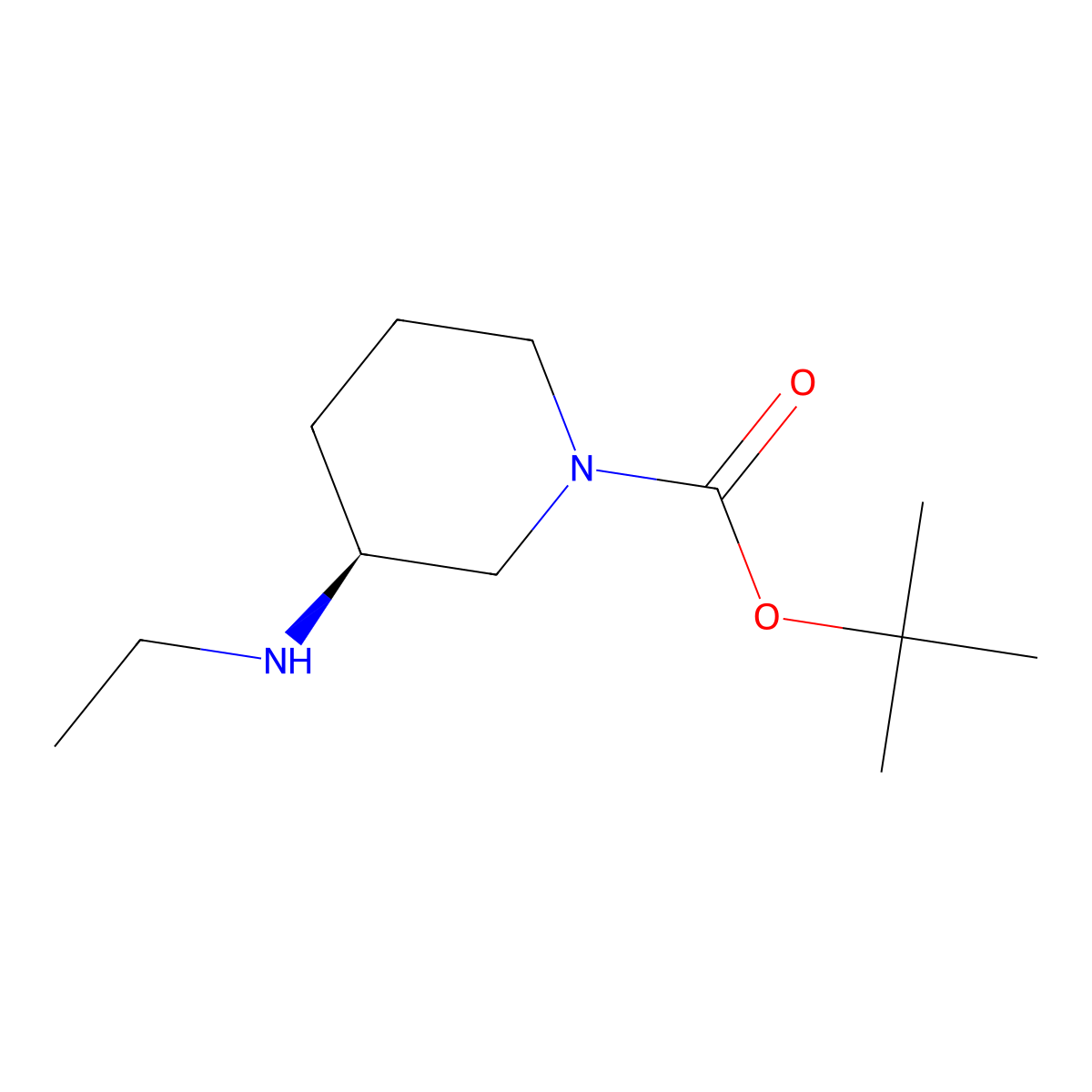 (S)-3-Ethylamino-piperidine-1-carboxylic acid tert-butyl ester molecular structure, CAS 1141893-10-8