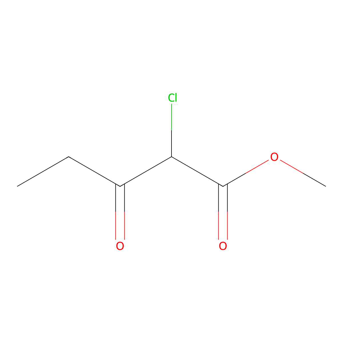 Methyl 2-chloro-3-oxopentanoate molecular structure, CAS 114192-09-5