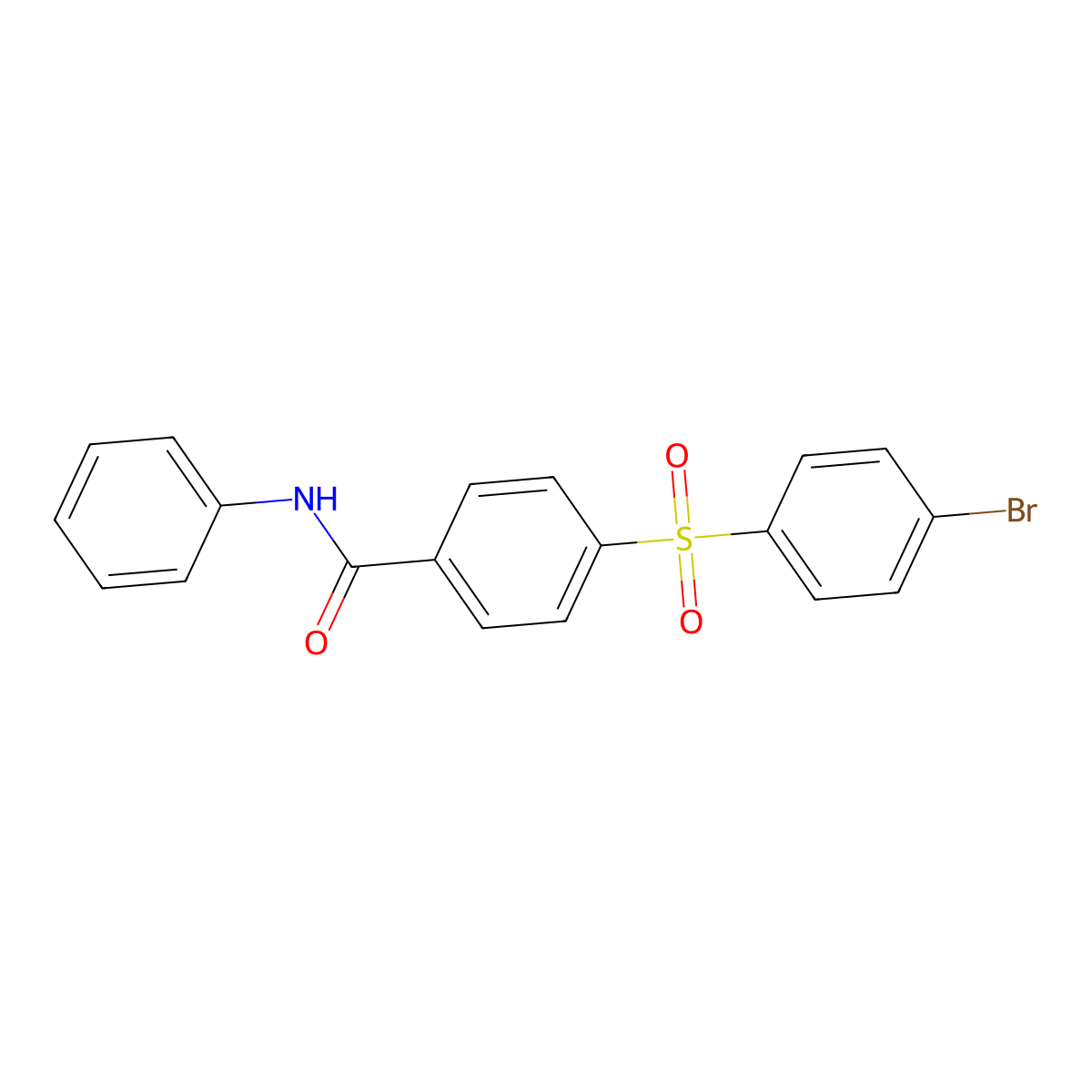 Benzamide, 4-[(4-bromophenyl)sulfonyl]-N-phenyl- molecular structure, CAS 114194-18-2