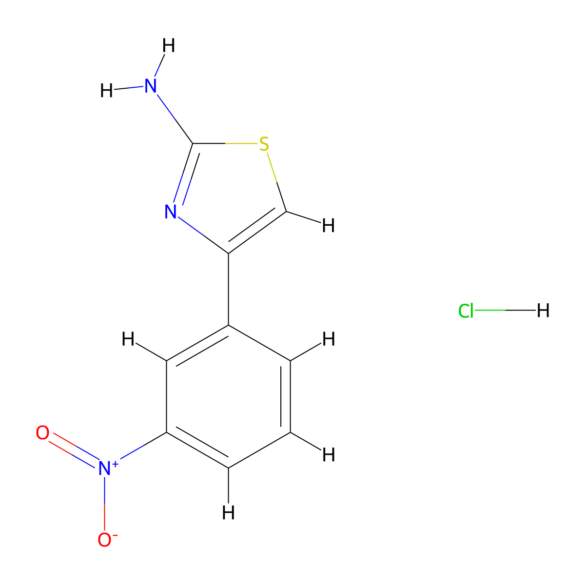 4-(3-Nitrophenyl)thiazol-2-amine hydrochloride molecular structure, CAS 114196-93-9