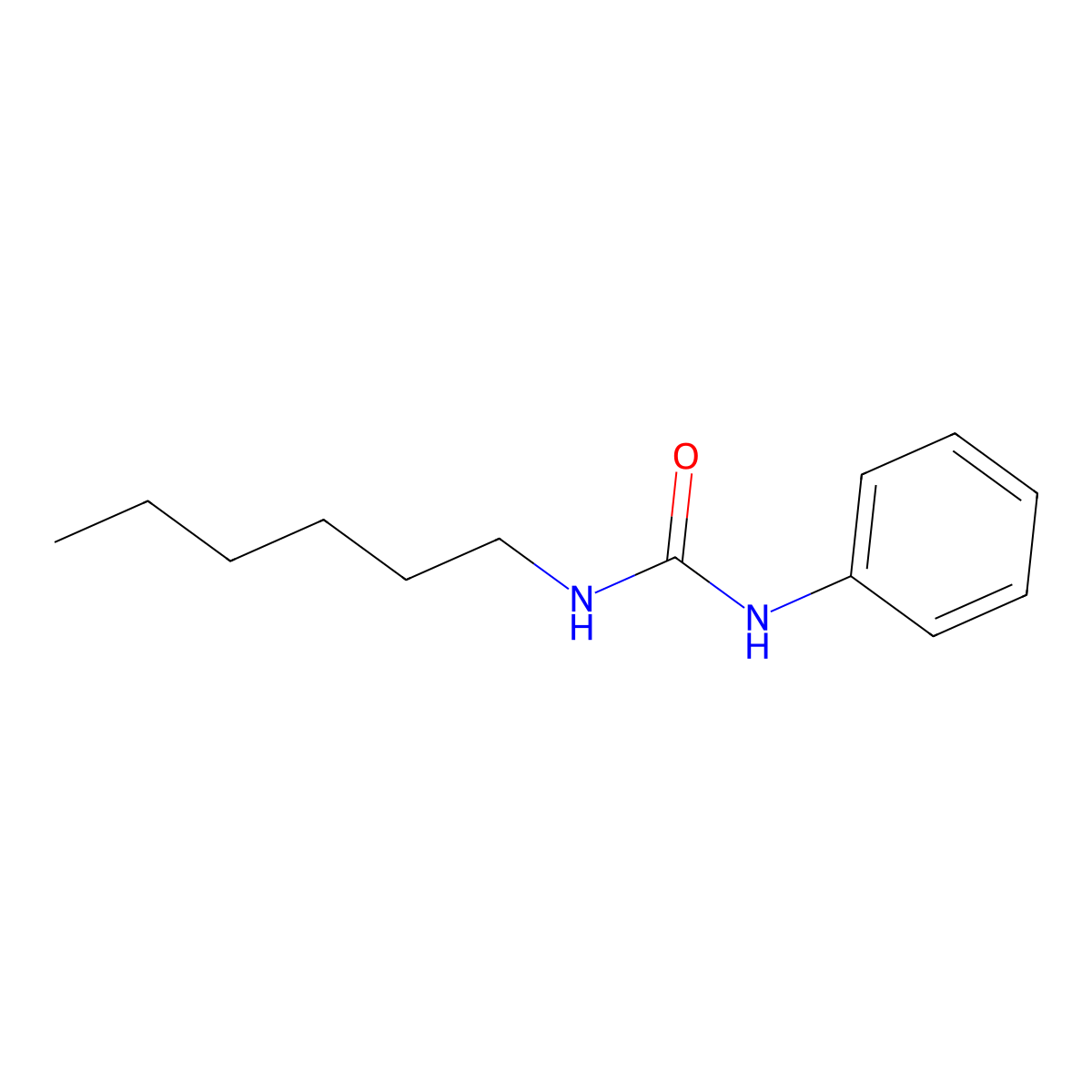N-Hexyl-N'-phenylurea molecular structure, CAS 1142-07-0