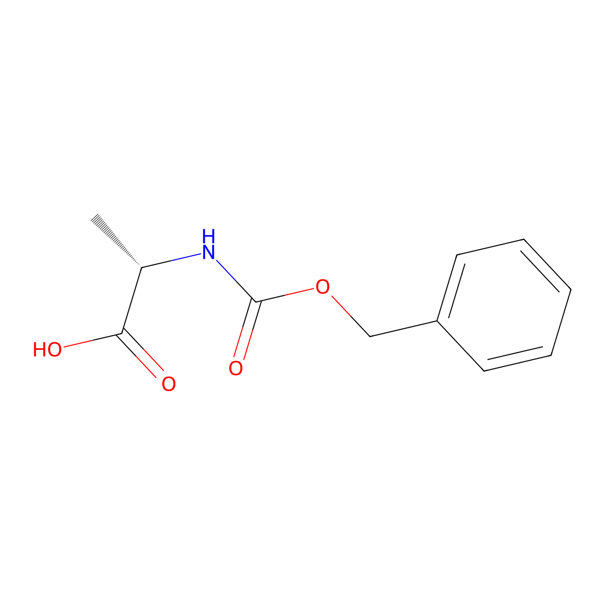 N-carbobenzyloxyalanine molecular structure, CAS 1142-20-7