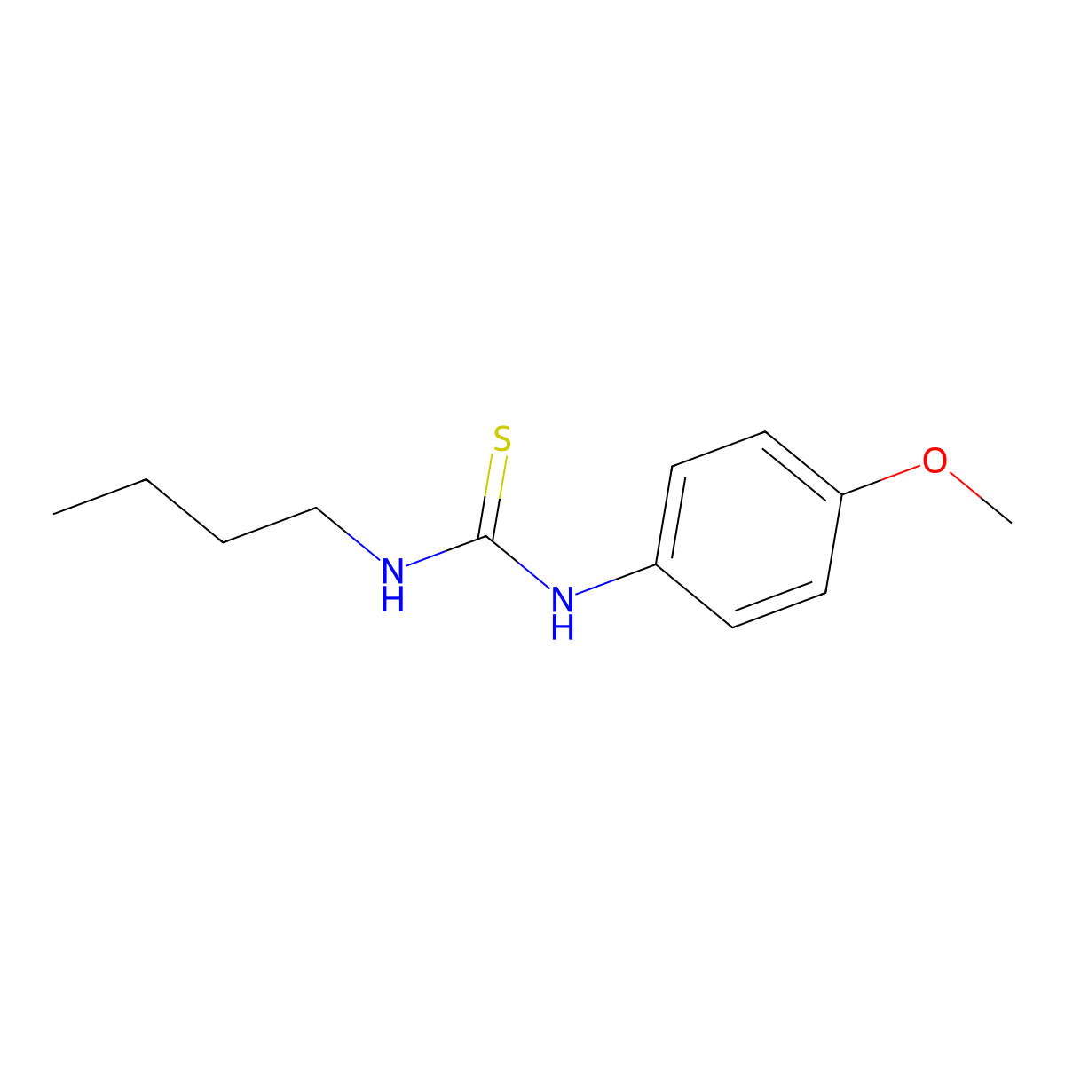 N-Butyl-N'-(4-methoxyphenyl)thiourea molecular structure, CAS 1142-31-0