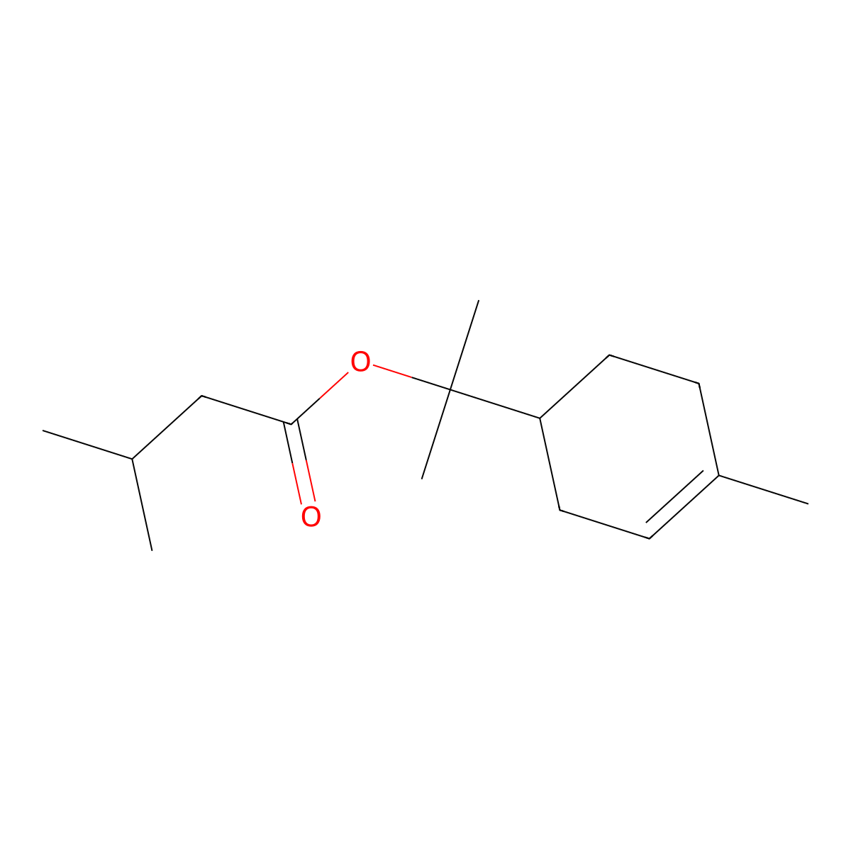 Terpinyl isovalerate molecular structure, CAS 1142-85-4