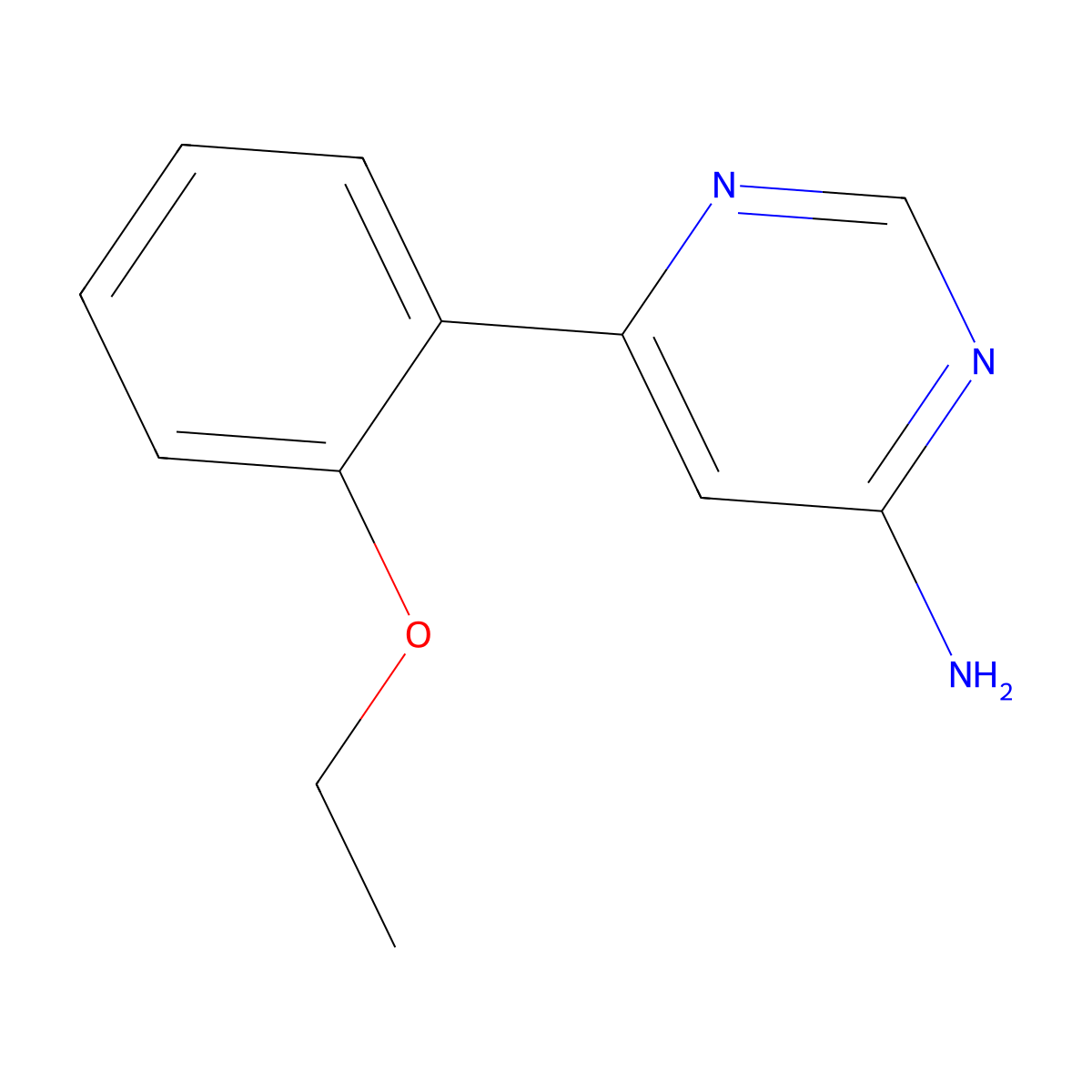 6-(2-Ethoxyphenyl)pyrimidin-4-amine molecular structure, CAS 1142005-24-0