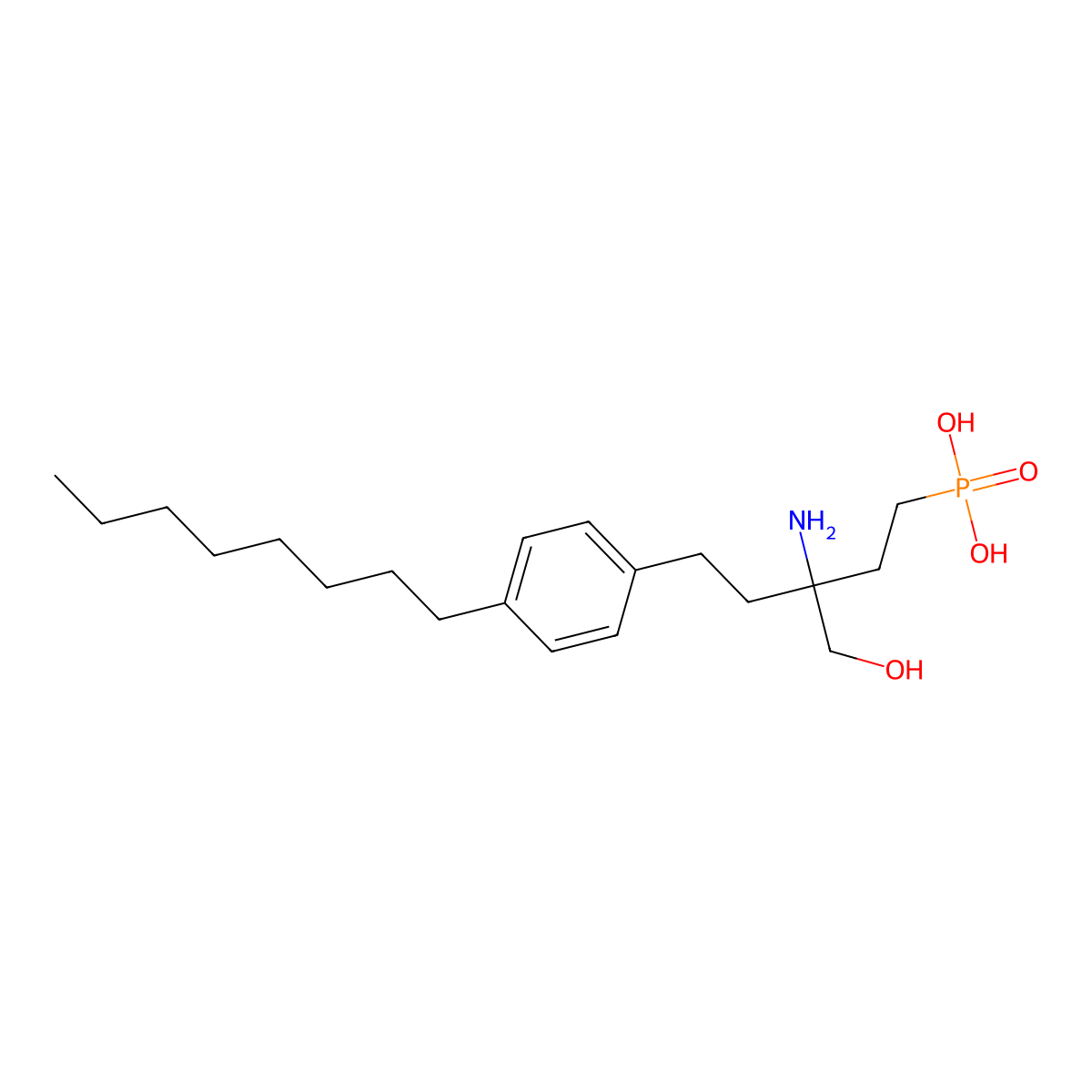 (S)-FTY720-phosphonate molecular structure, CAS 1142015-10-8