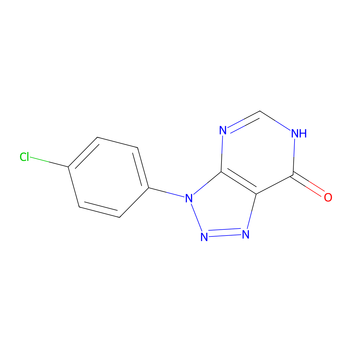 3-(4-Chloro-phenyl)-3,6-dihydro-[1,2,3]triazolo[4,5-d]pyrimidin-7-one molecular structure, CAS 114205-03-7