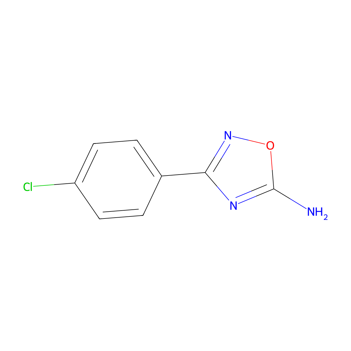 3-(4-Chlorophenyl)-1,2,4-oxadiazol-5-amine molecular structure, CAS 114212-86-1