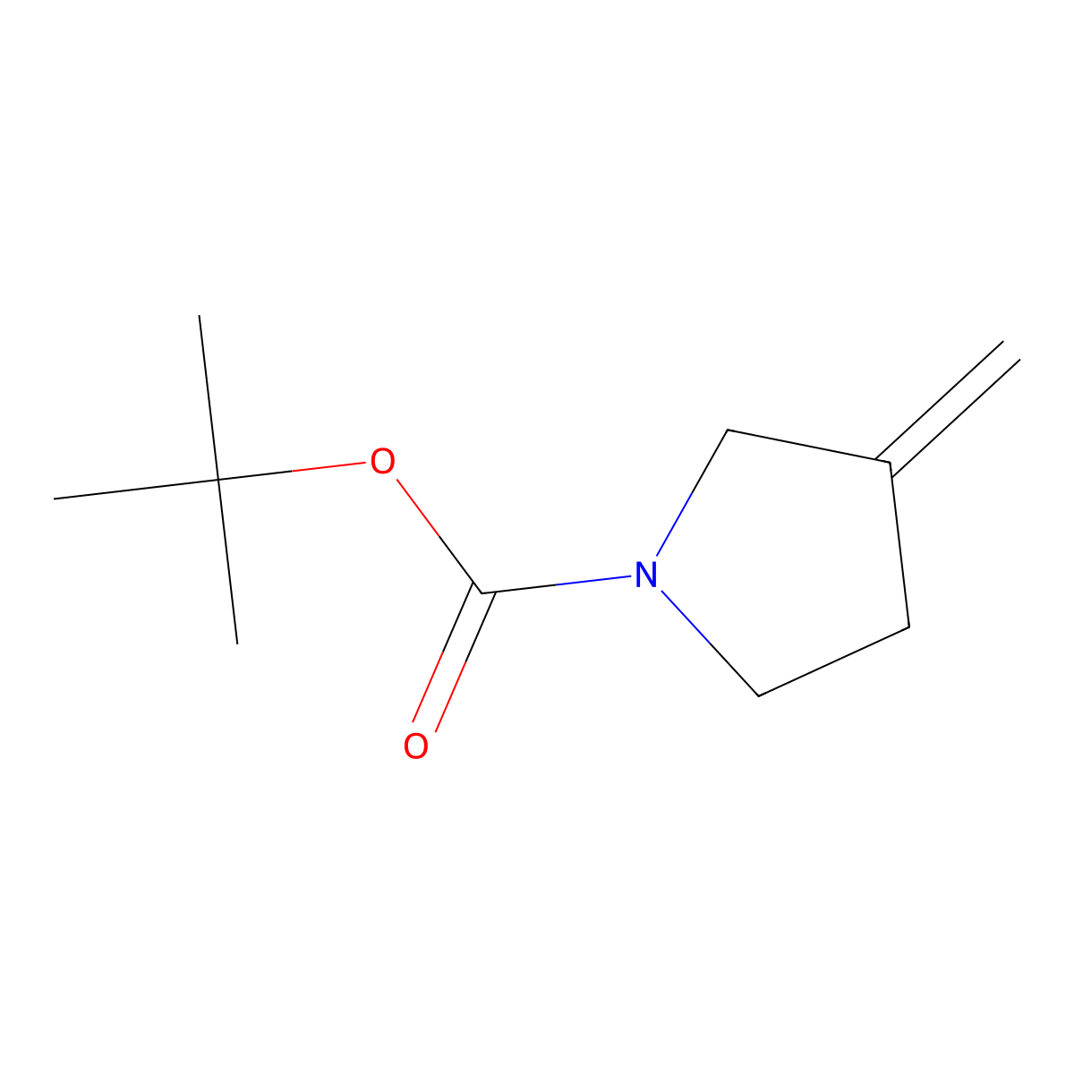 tert-Butyl 3-methylidenepyrrolidine-1-carboxylate molecular structure, CAS 114214-71-0