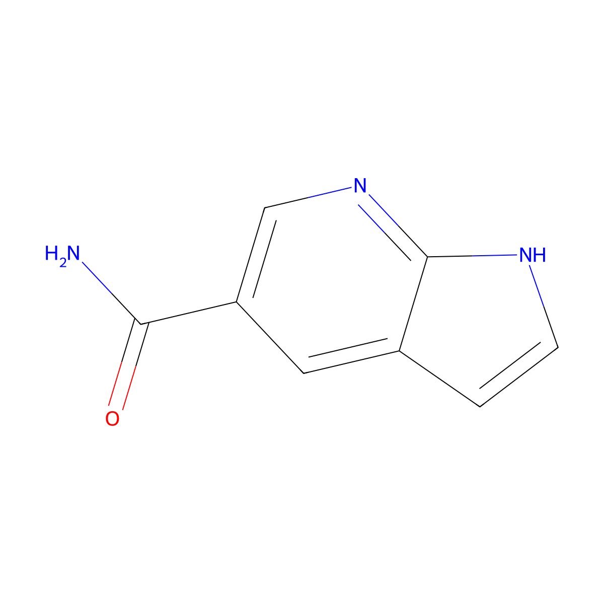 1H-pyrrolo[2,3-b]pyridine-5-carboxamide molecular structure, CAS 1142188-46-2