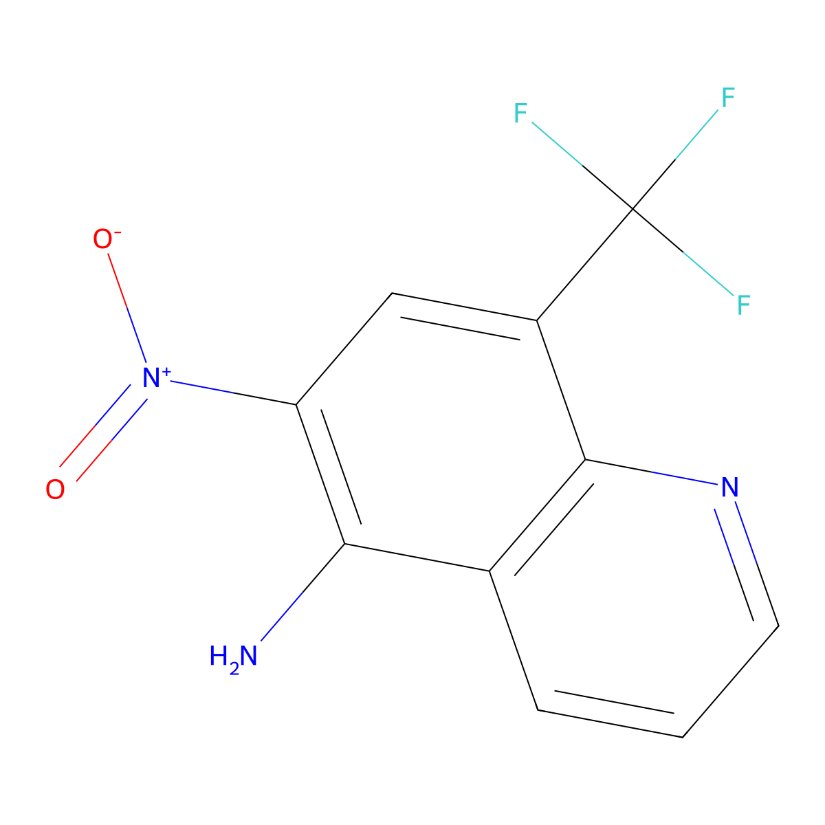6-Nitro-8-(trifluoromethyl)quinolin-5-amine molecular structure, CAS 1142190-21-3