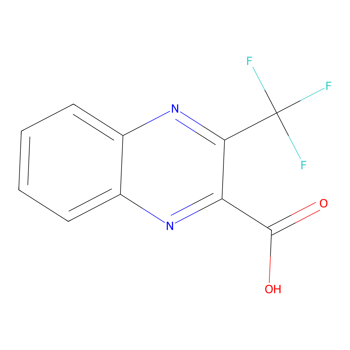 3-(Trifluoromethyl)quinoxaline-2-carboxylic acid molecular structure, CAS 1142190-60-0