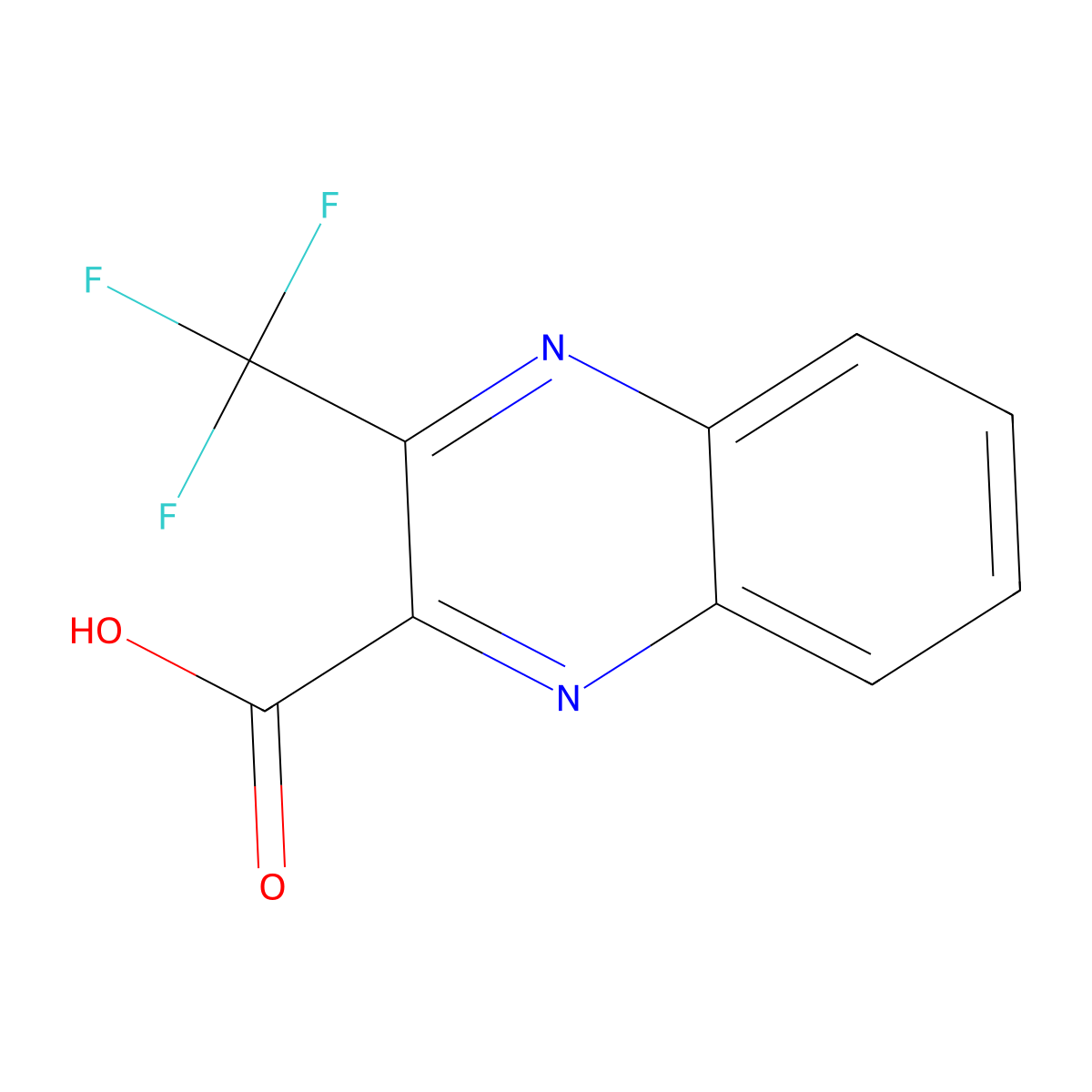3-(Trifluoromethyl)quinoxaline-2-carboxylic acid molecular structure, CAS 1142190-60-0
