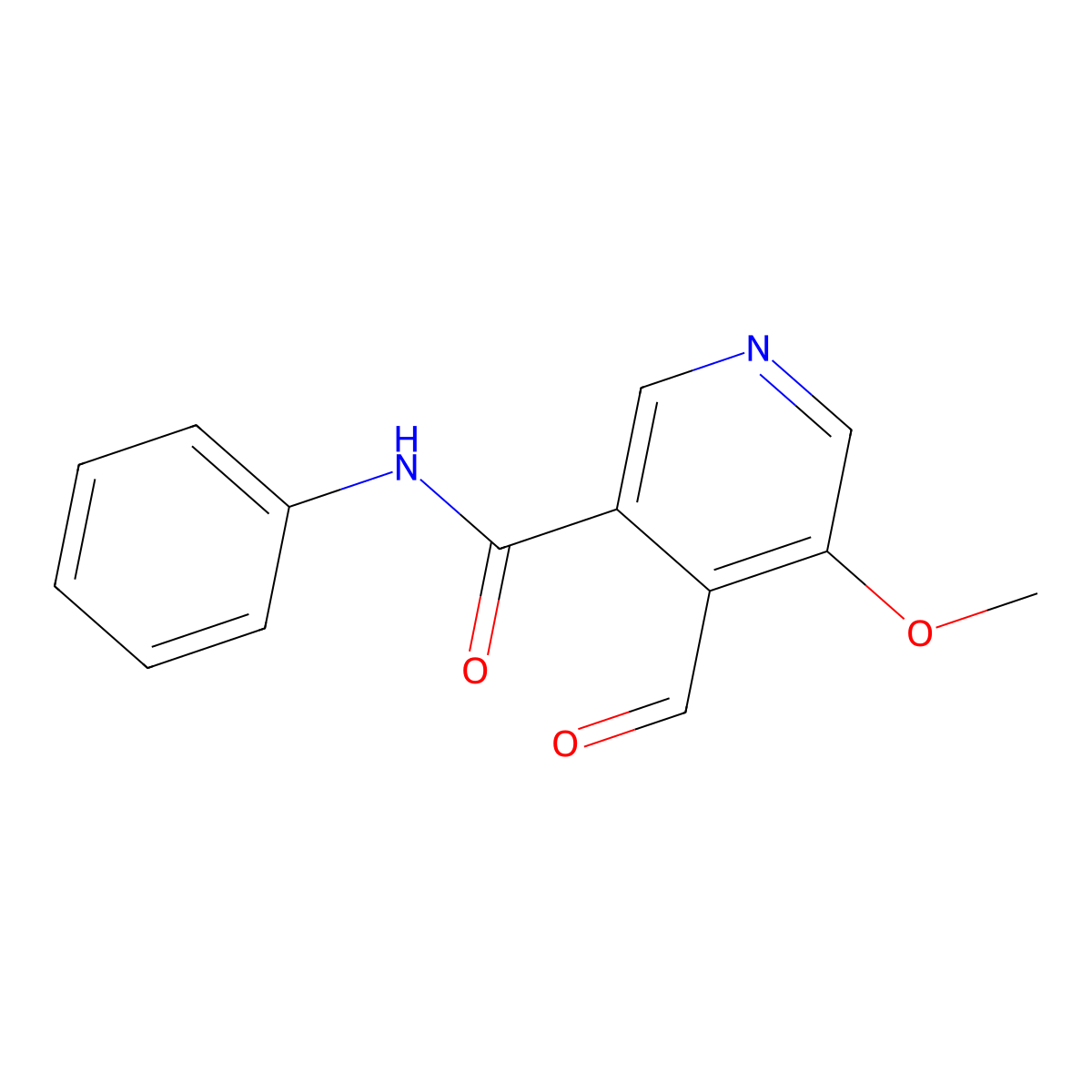 4-Formyl-5-methoxy-N-phenylnicotinamide molecular structure, CAS 1142191-55-6