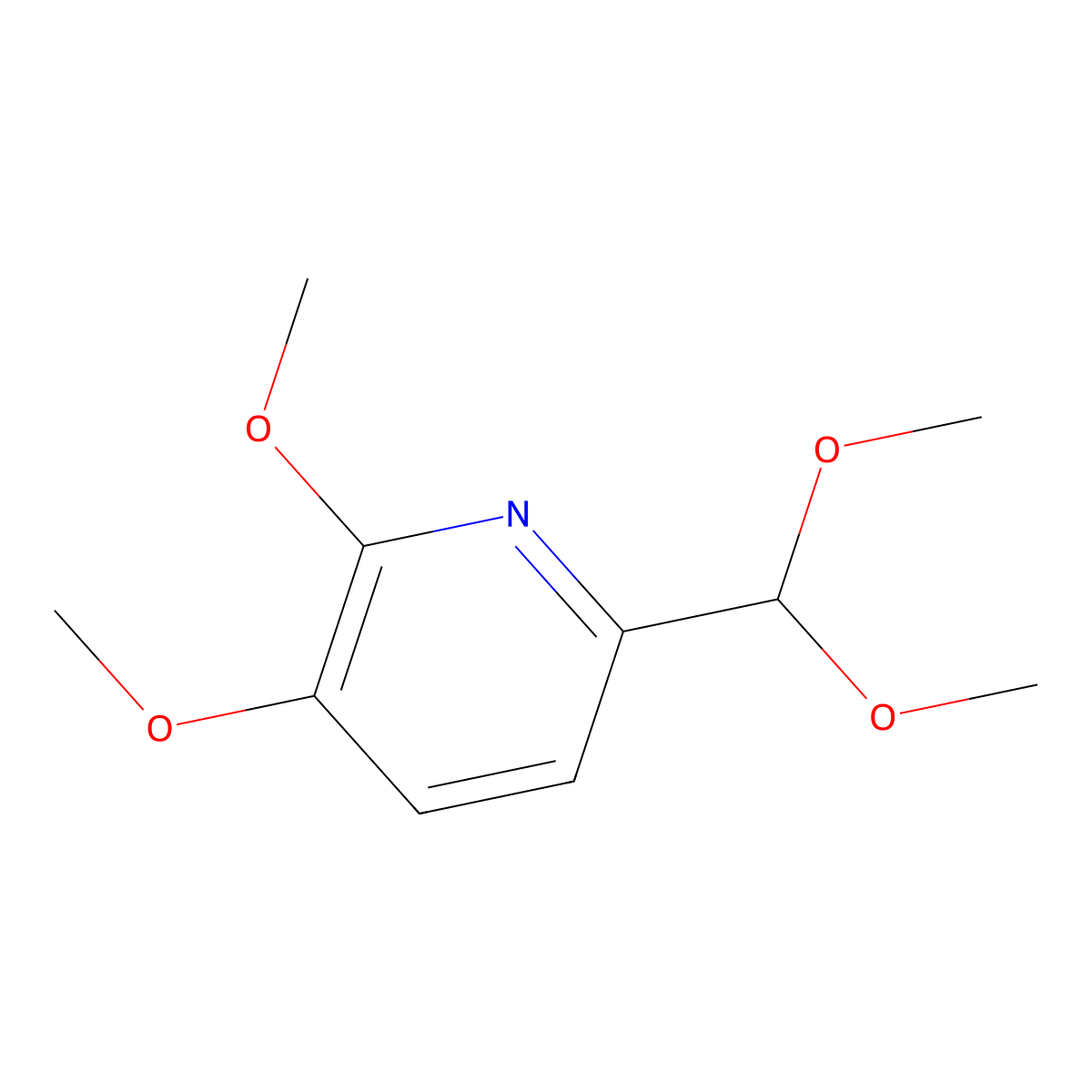 6-(Dimethoxymethyl)-2,3-dimethoxypyridine molecular structure, CAS 1142191-61-4
