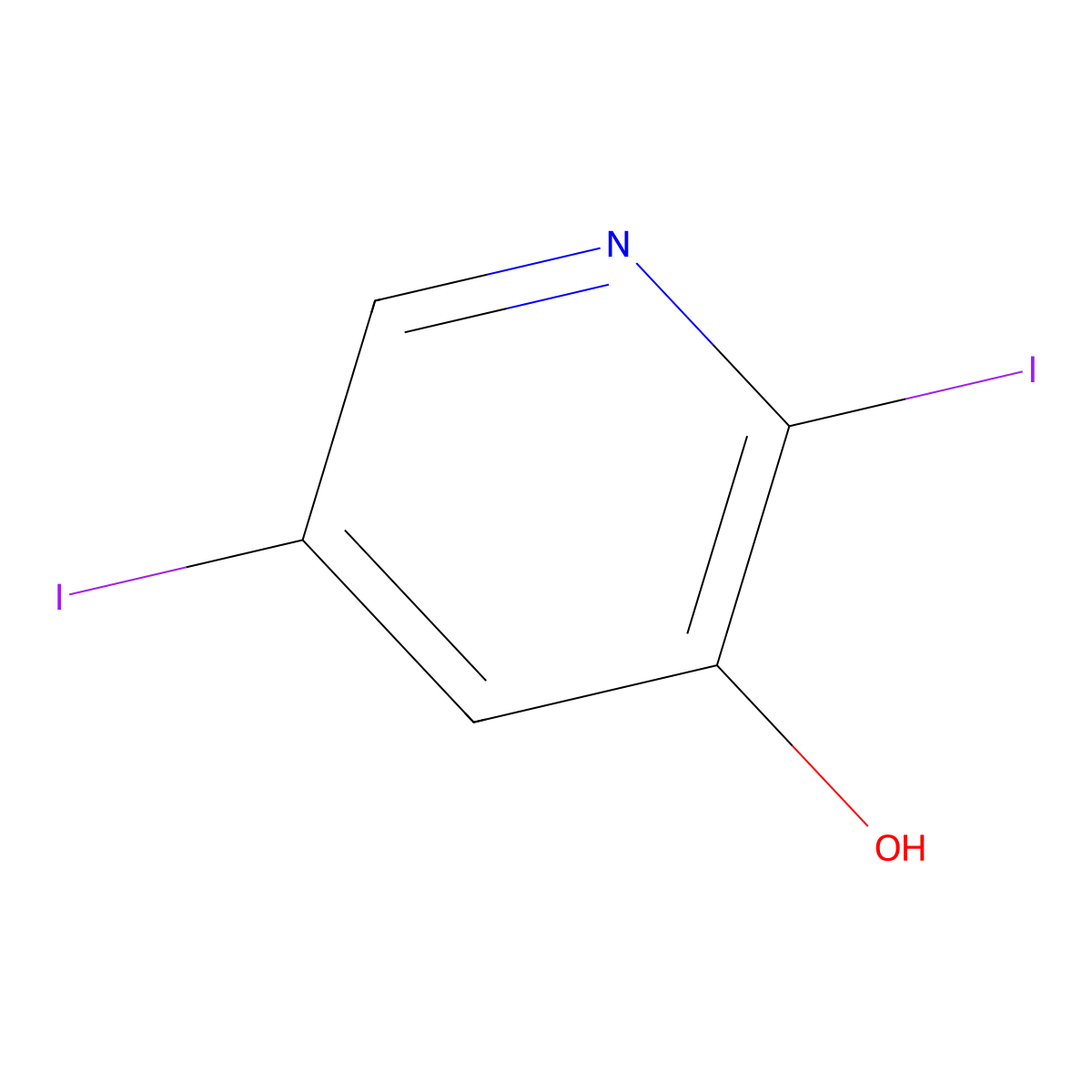 2,5-Diiodopyridin-3-ol molecular structure, CAS 1142191-68-1