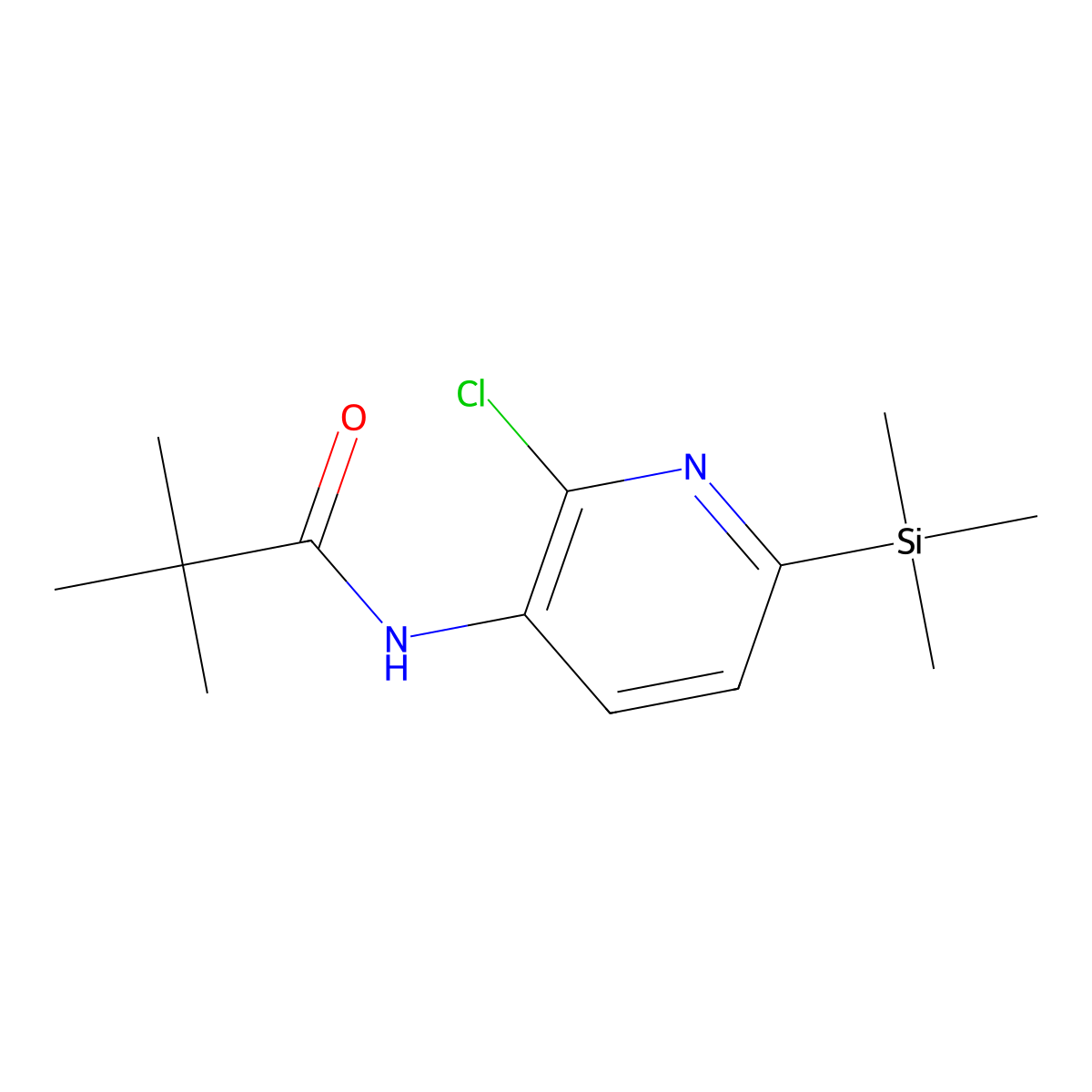 N-(2-Chloro-6-(trimethylsilyl)pyridin-3-YL)-pivalamide molecular structure, CAS 1142191-74-9
