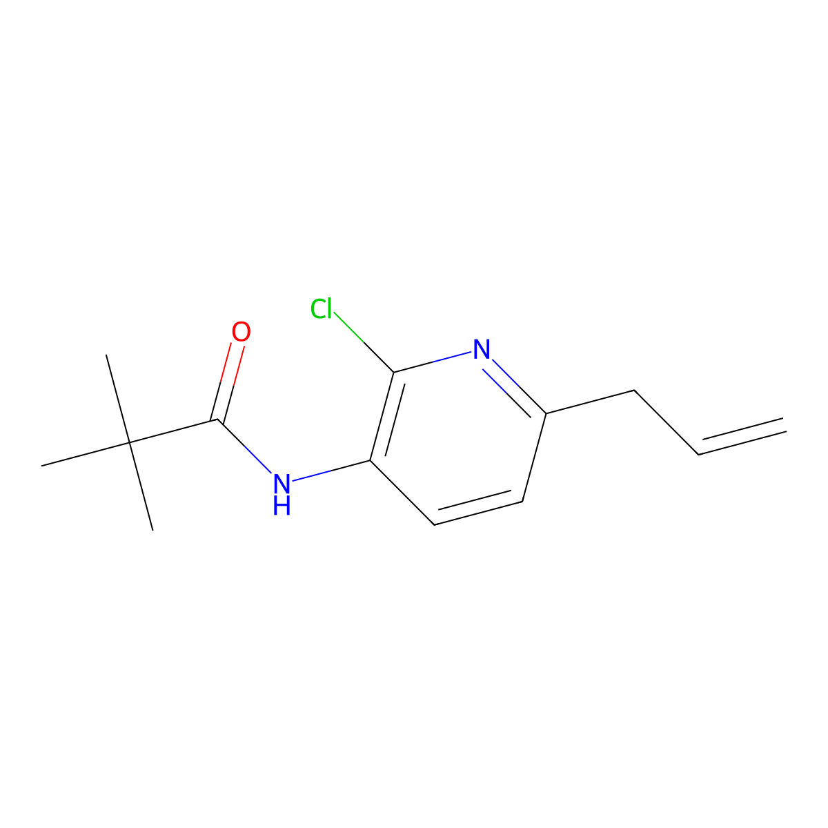 N-(6-Allyl-2-chloropyridin-3-yl)pivalamide molecular structure, CAS 1142191-77-2