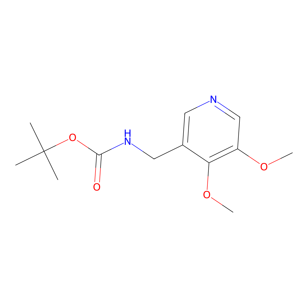Tert-butyl (4,5-dimethoxypyridin-3-YL)-methylcarbamate molecular structure, CAS 1142191-79-4