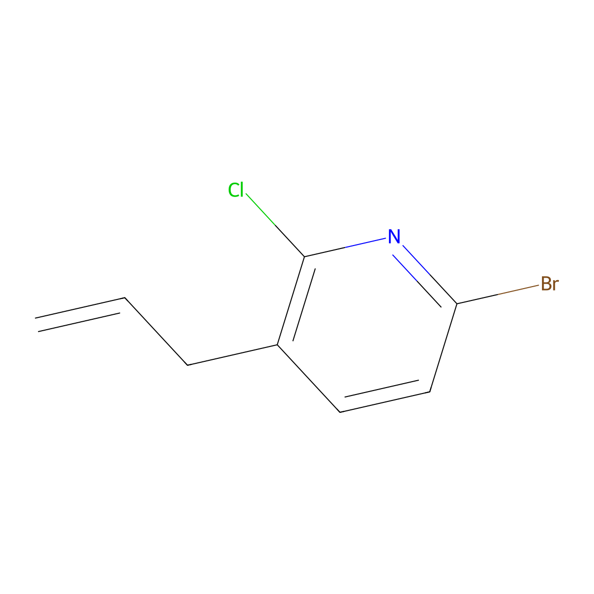 3-Allyl-6-bromo-2-chloropyridine molecular structure, CAS 1142191-82-9