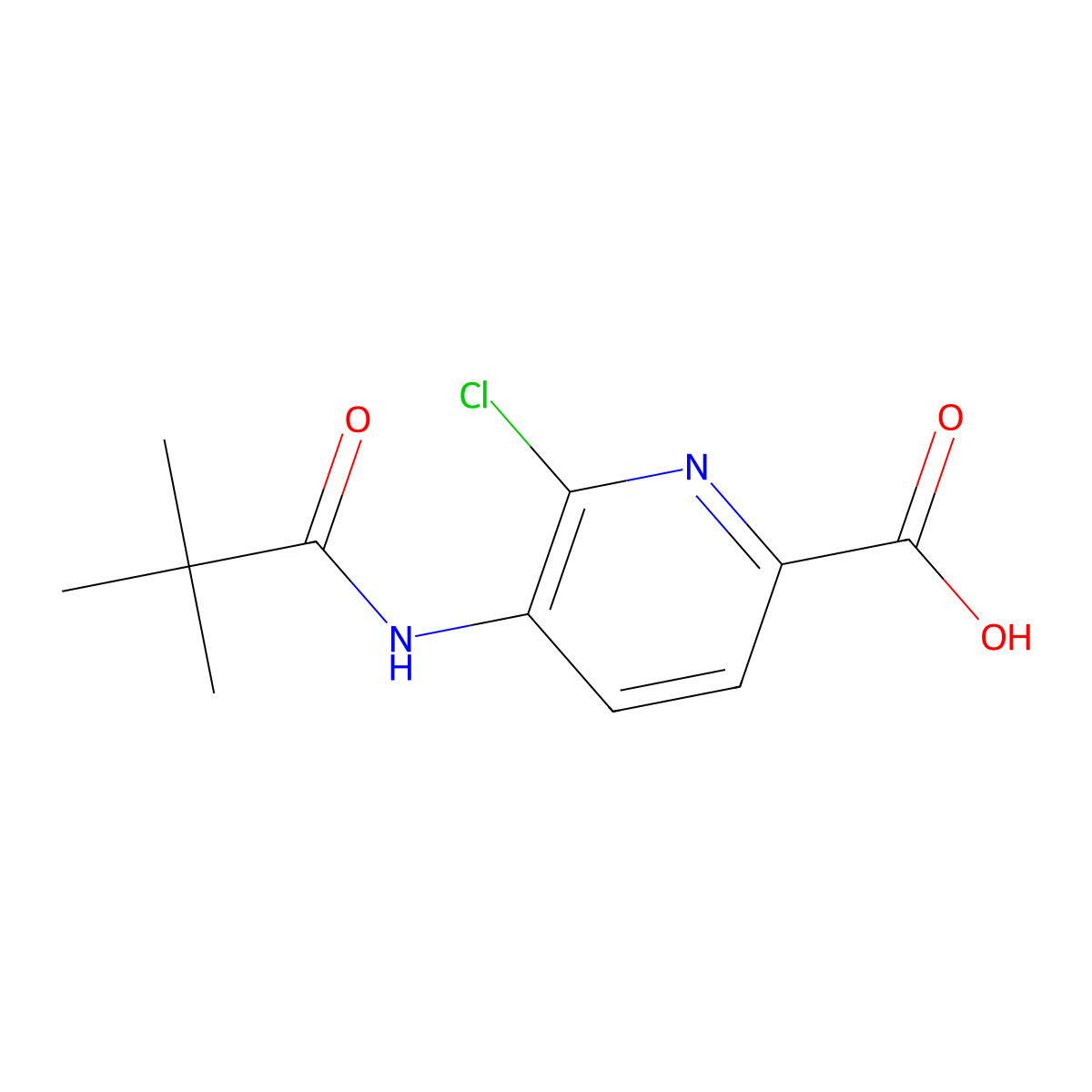 6-Chloro-5-pivalamidopicolinic acid molecular structure, CAS 1142191-83-0