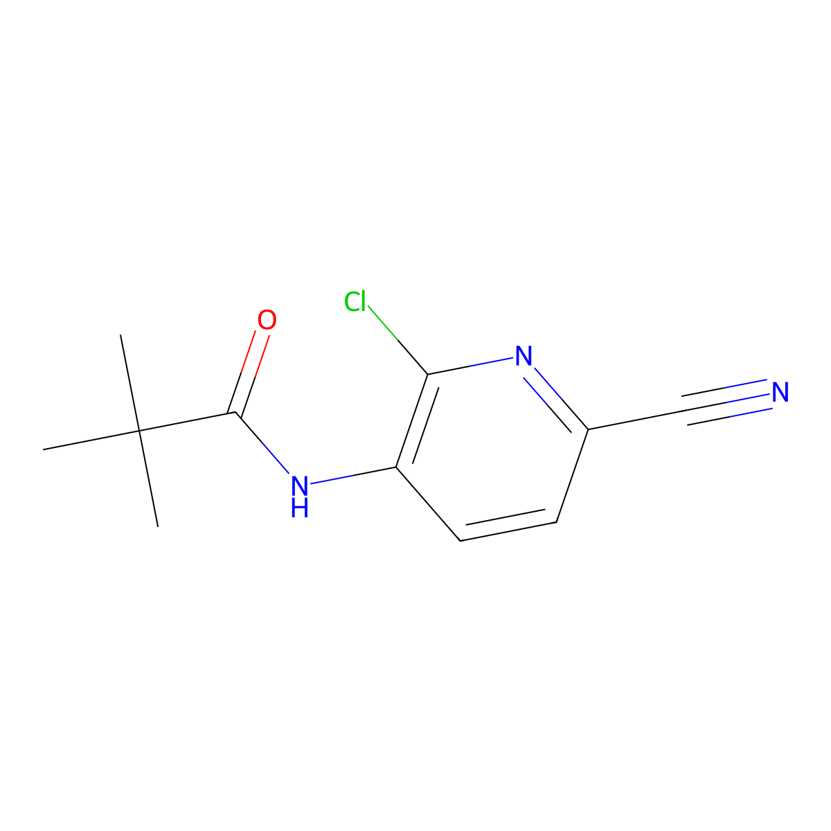 N-(2-Chloro-6-cyanopyridin-3-yl)pivalamide molecular structure, CAS 1142191-90-9