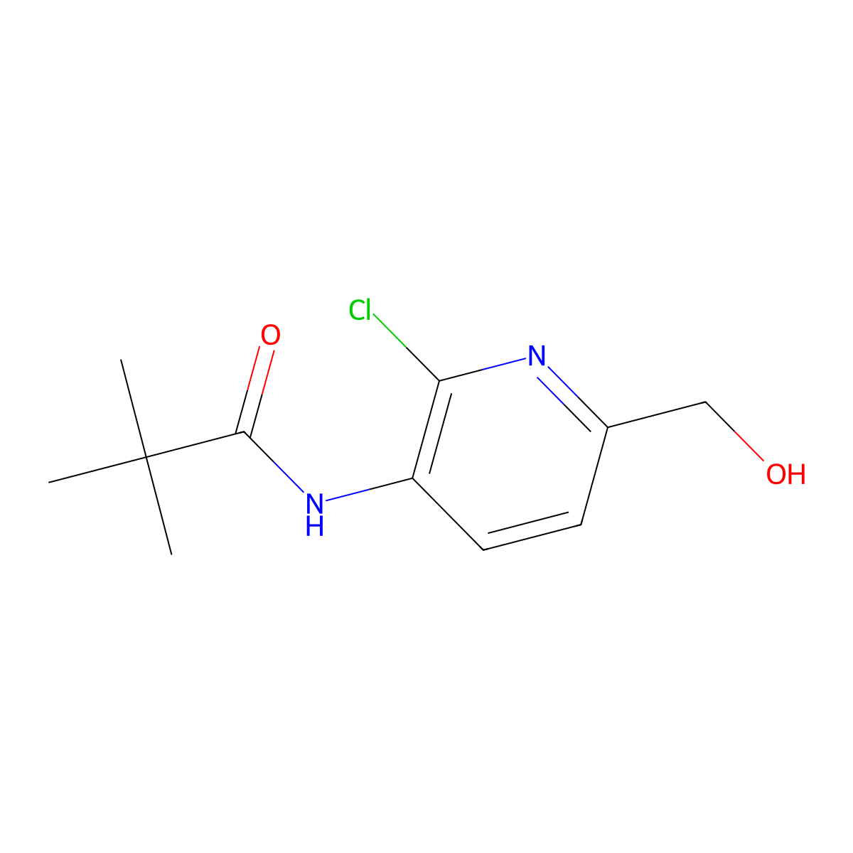 N-(2-Chloro-6-(hydroxymethyl)pyridin-3-YL)-pivalamide molecular structure, CAS 1142191-92-1