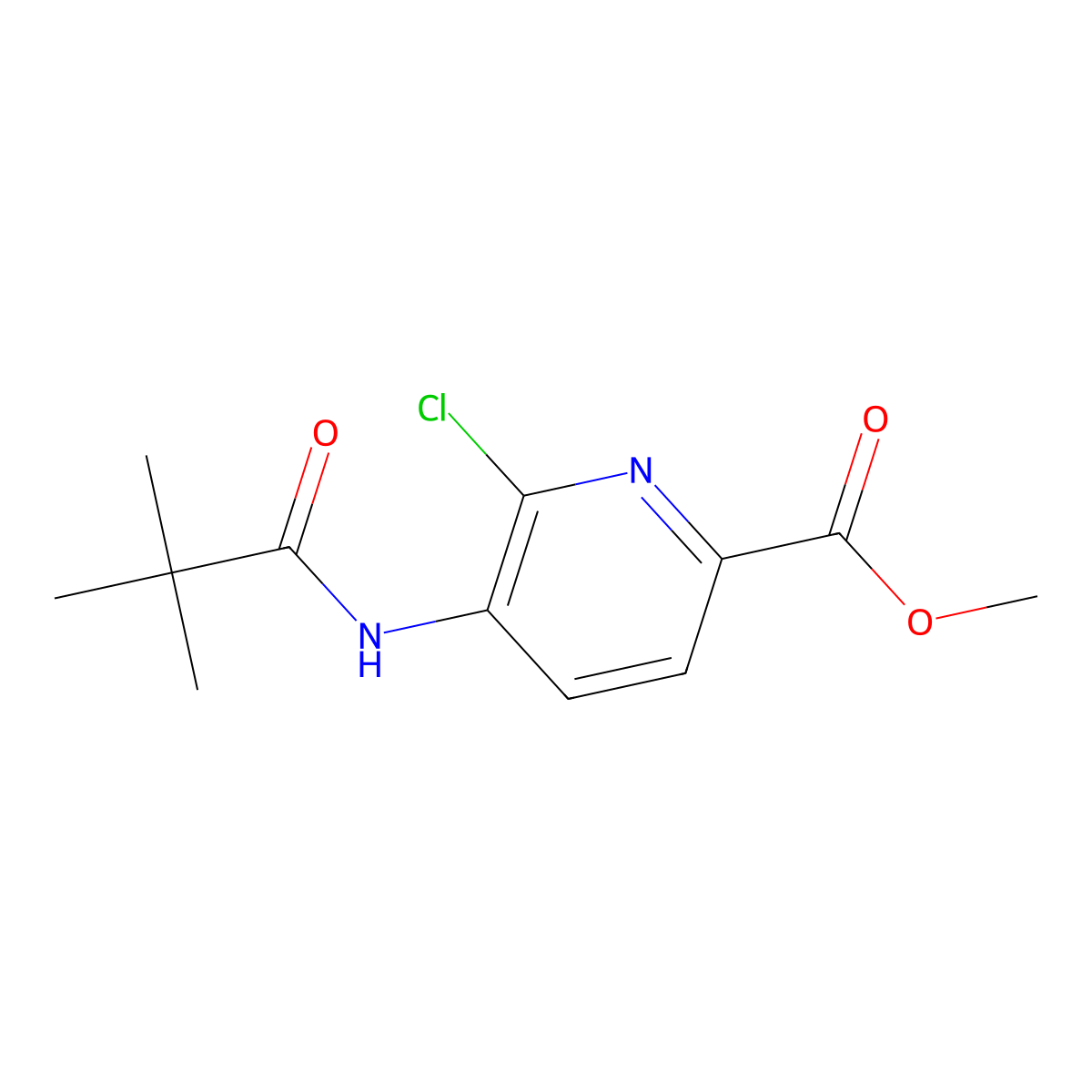 Methyl 6-chloro-5-pivalamidopicolinate molecular structure, CAS 1142191-95-4