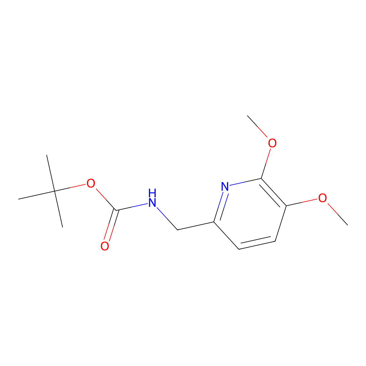 Tert-butyl (5,6-dimethoxypyridin-2-YL)-methylcarbamate molecular structure, CAS 1142192-08-2