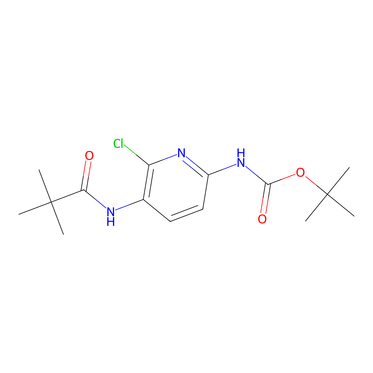 tert-Butyl 6-chloro-5-pivalamidopyridin-2-ylcarbamate molecular structure, CAS 1142192-09-3