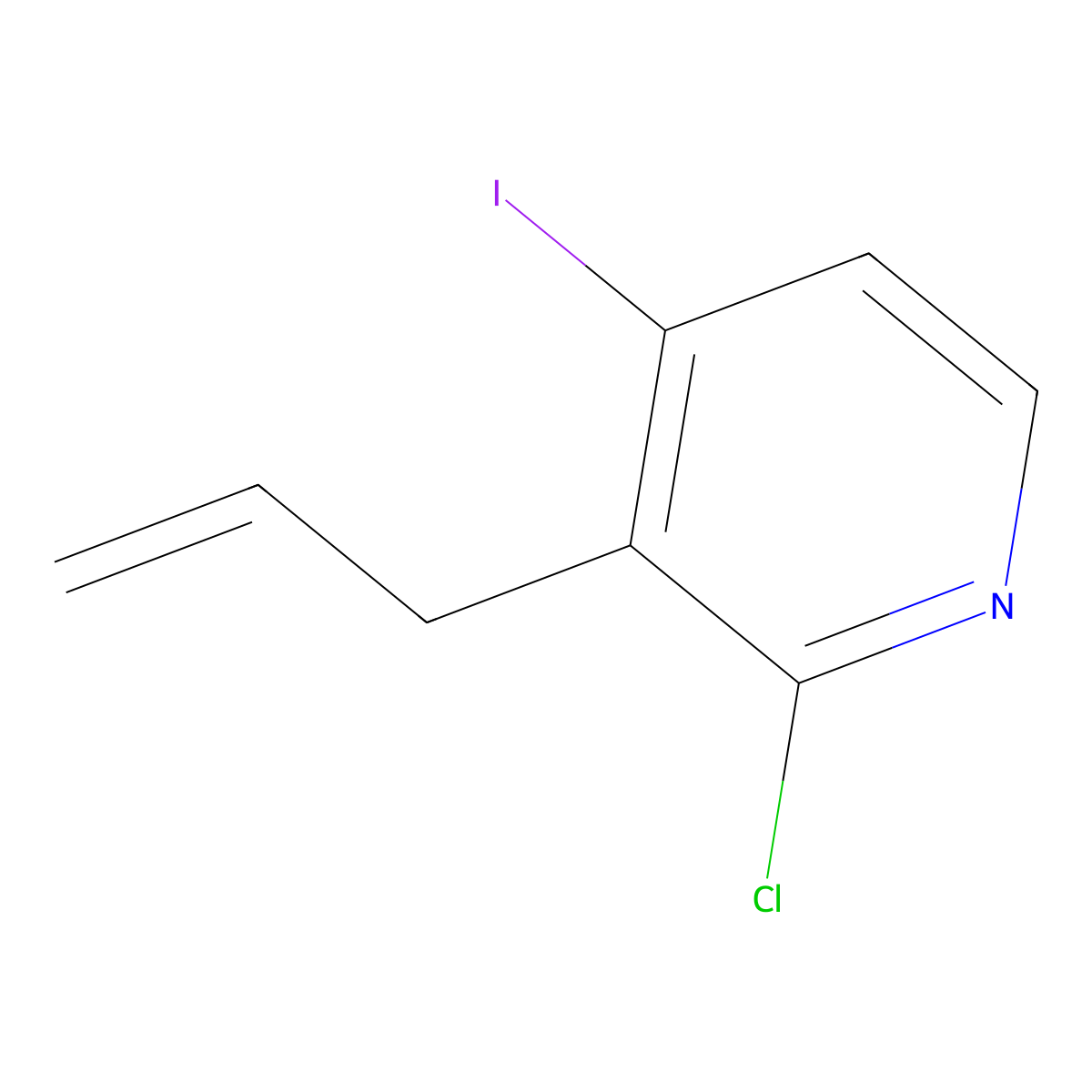 3-Allyl-2-chloro-4-iodopyridine molecular structure, CAS 1142192-13-9