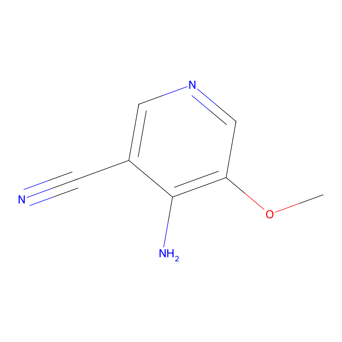 4-Amino-5-methoxynicotinonitrile molecular structure, CAS 1142192-15-1
