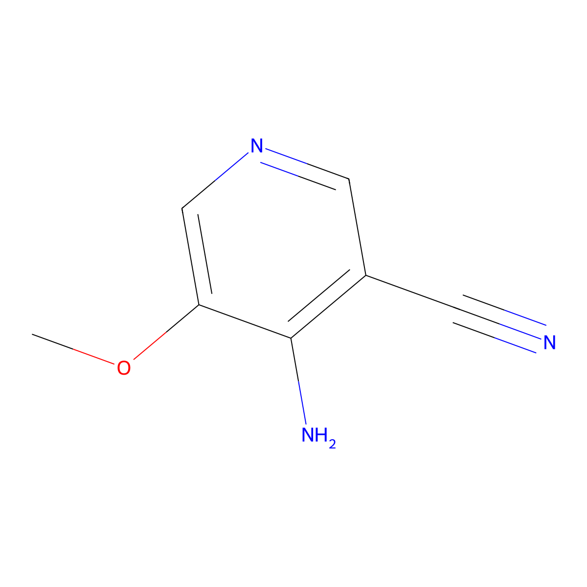 4-Amino-5-methoxynicotinonitrile molecular structure, CAS 1142192-15-1
