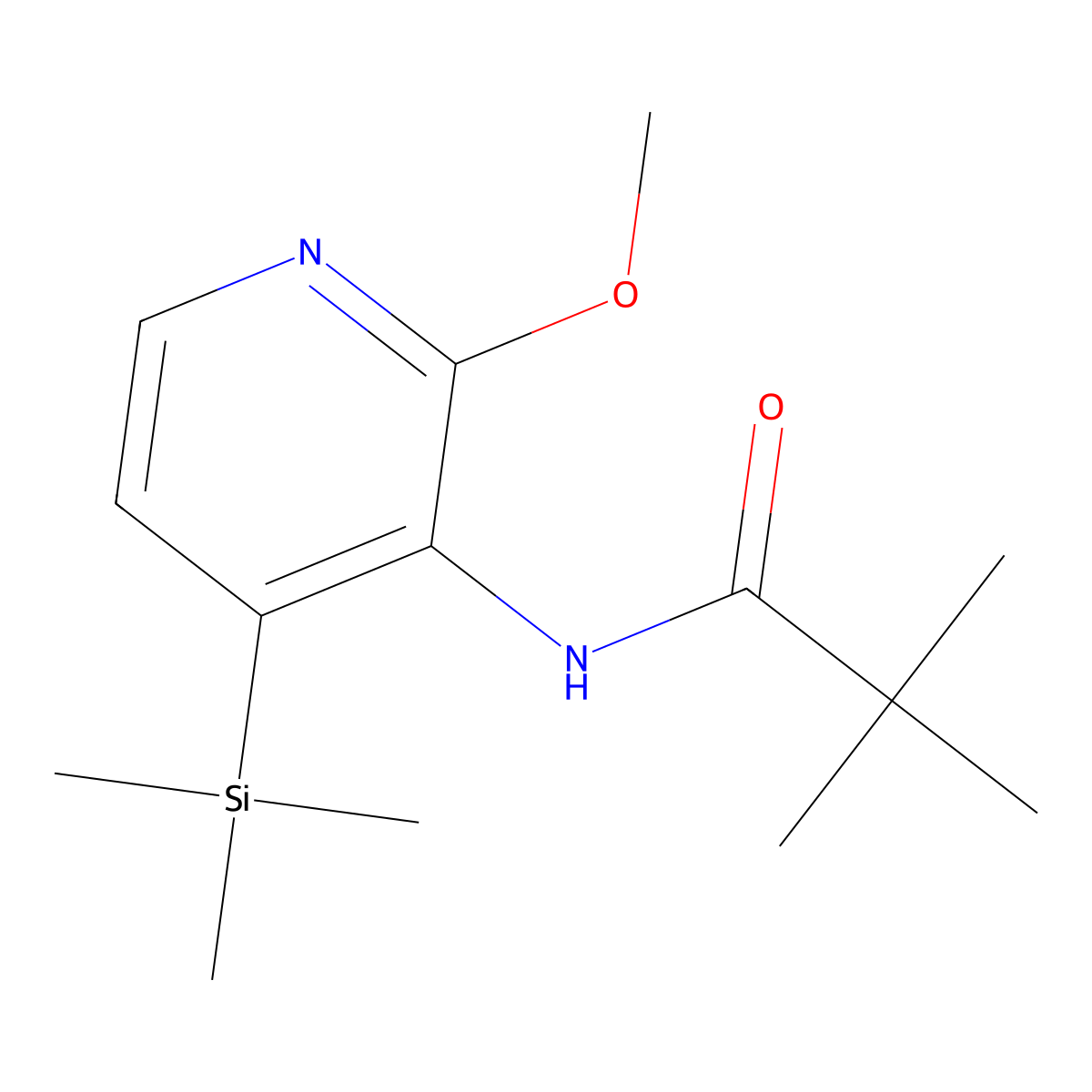 N-(2-Methoxy-4-(trimethylsilyl)pyridin-3-YL)-pivalamide molecular structure, CAS 1142192-43-5