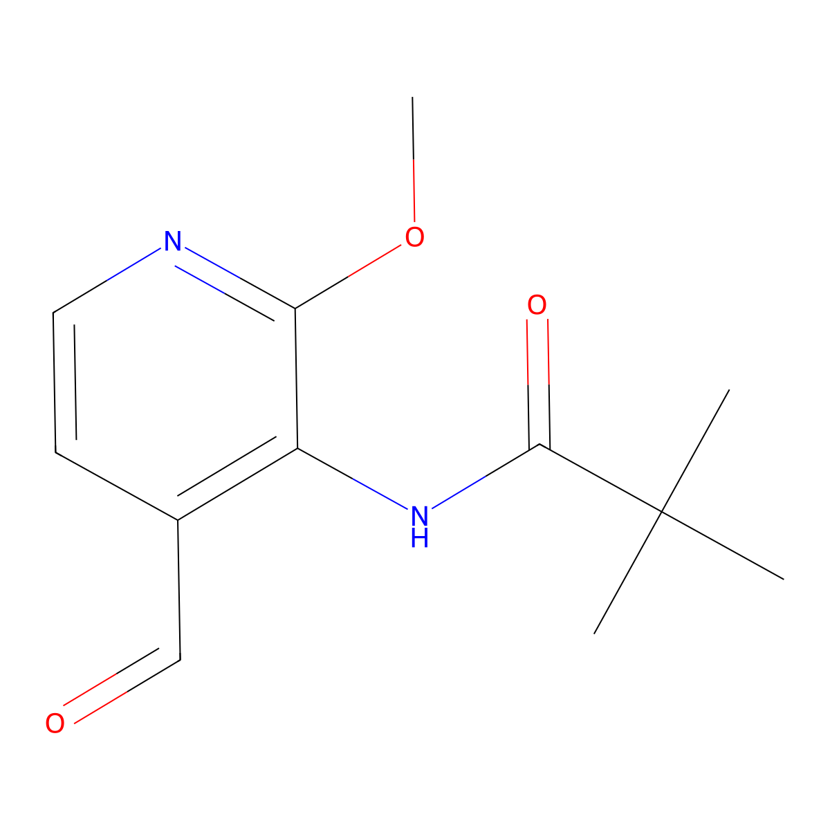 N-(4-Formyl-2-methoxypyridin-3-yl)pivalamide molecular structure, CAS 1142192-44-6