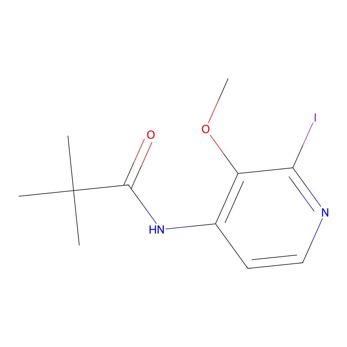 N-(2-Iodo-3-methoxypyridin-4-yl)pivalamide molecular structure, CAS 1142192-49-1