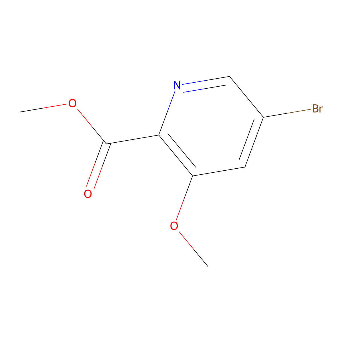 Methyl 5-bromo-3-methoxypyridine-2-carboxylate molecular structure, CAS 1142192-55-9